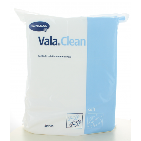 Gants de Toilette Vala Clean Hartmann X50 (Bleu Clair)