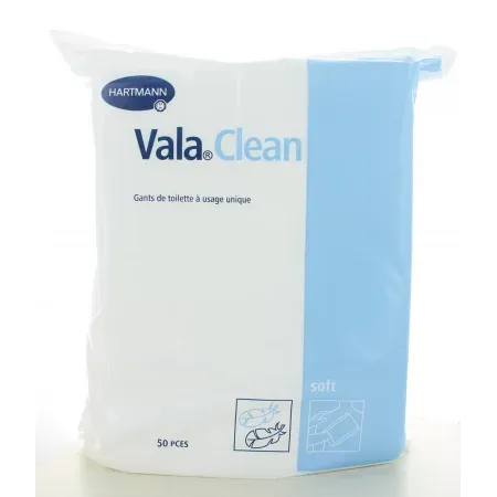ValaClean Gants de Toilette bleu clair X50