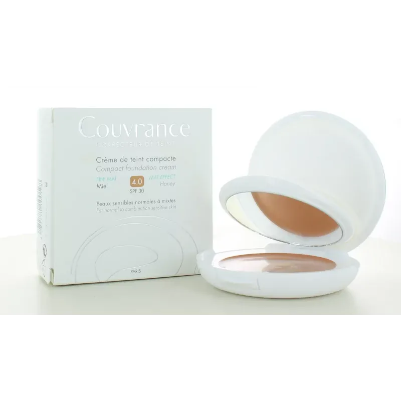 Avène Crème de Teint Compacte Couvrance Fini Mat Miel 4.0