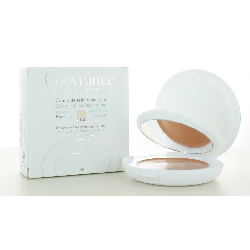 Avène Crème de Teint Compacte Couvrance Fini Mat Porcelaine 1.0