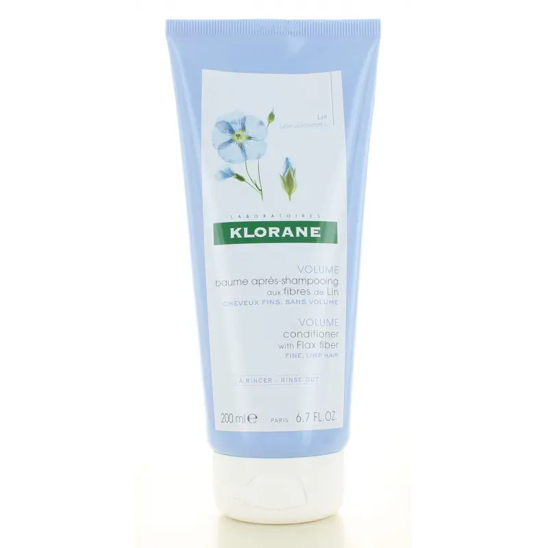 Klorane Baume Après-shampooing Volume Fibres de Lin 200ml