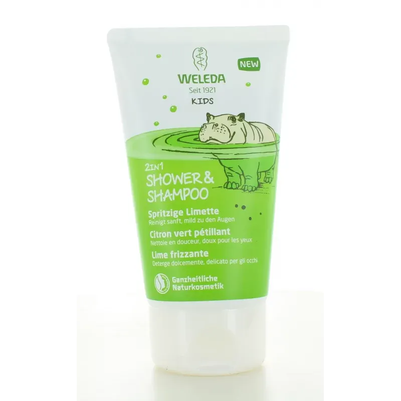 Shampooing Gel douche 2en1 Citron Vert Weleda Kids 150 ml