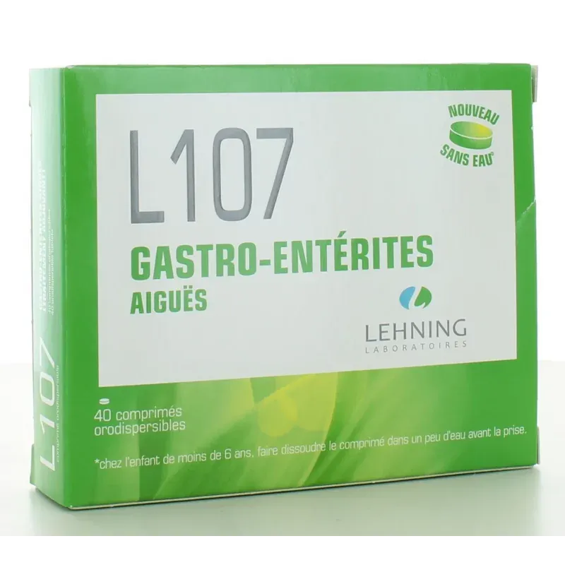 Lehning L107 Gastro-entérites Aiguës 40 comprimés  - Univers Pharmacie