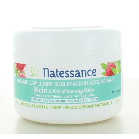 Natessance Masque Capillaire Sublimateur Régénérant Ricin 200ml - Univers Pharmacie