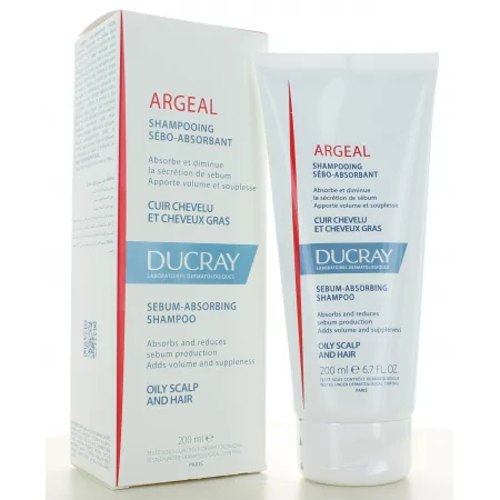 Shampooing Traitant Sébo-absorbant Argeal Ducray 200 ml
