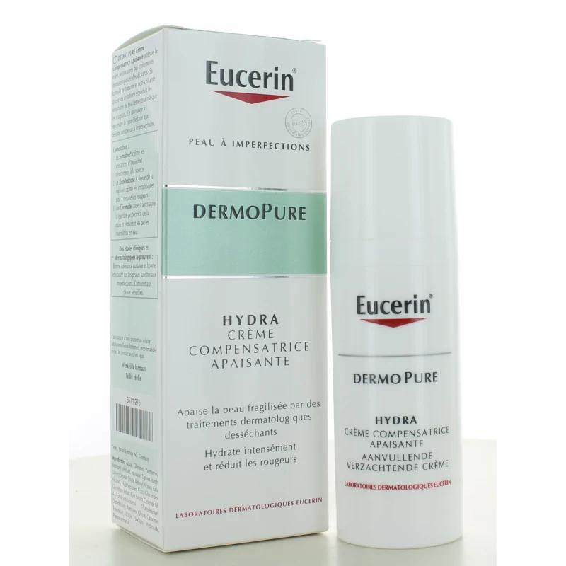 Eucerin Crème Compensatrice Apaisante Hydra DermoPure 50ml - Univers Pharmacie