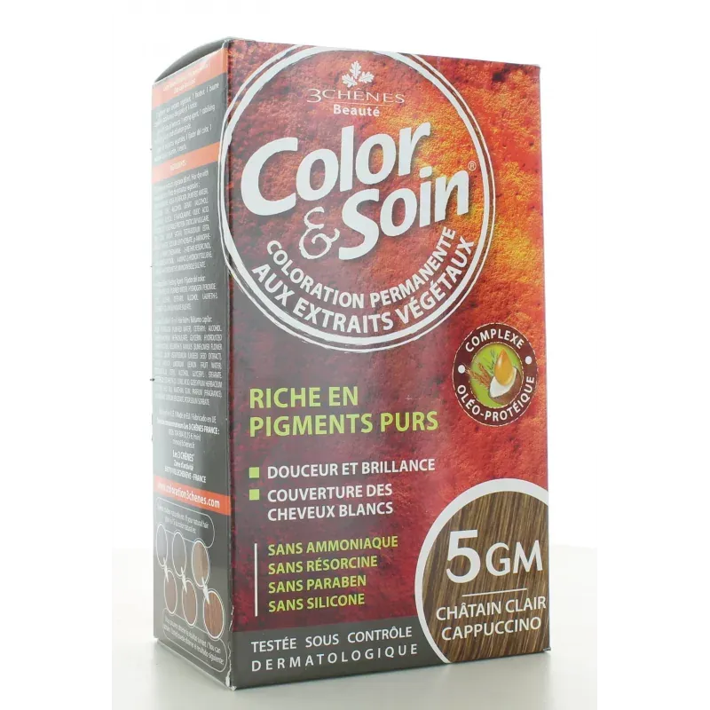 3 Chênes Color&Soin Coloration Permanente 5GM Châtain Clair Cappuccino