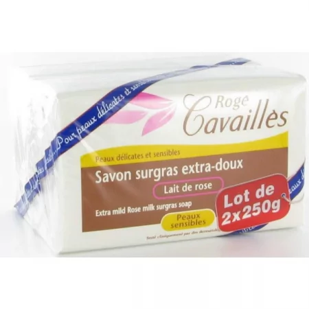 Rogé Cavaillès Savon Extra Doux Lait de Rose 2X250g - Univers Pharmacie