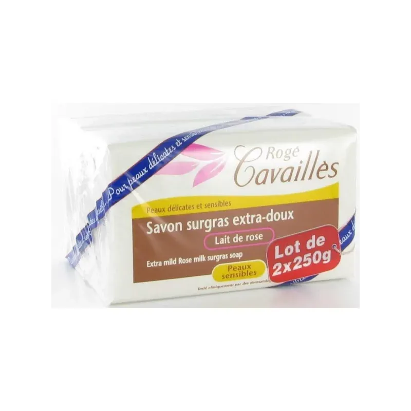 Rogé Cavaillès Savon Extra Doux Lait de Rose 2X250g - Univers Pharmacie
