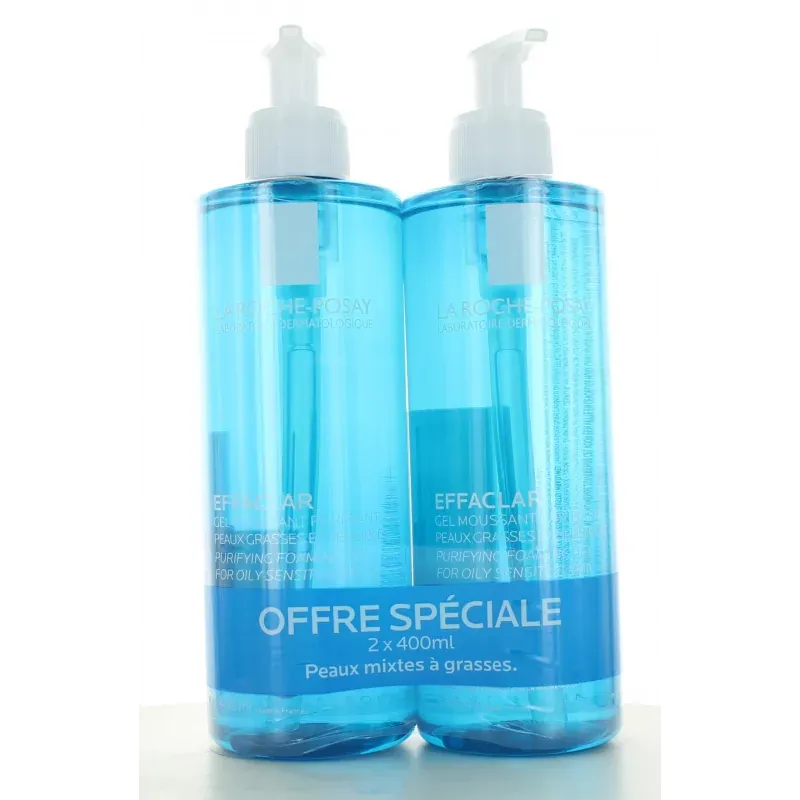 La Roche-Posay Effaclar Gel Moussant Purifiant 2X400ml