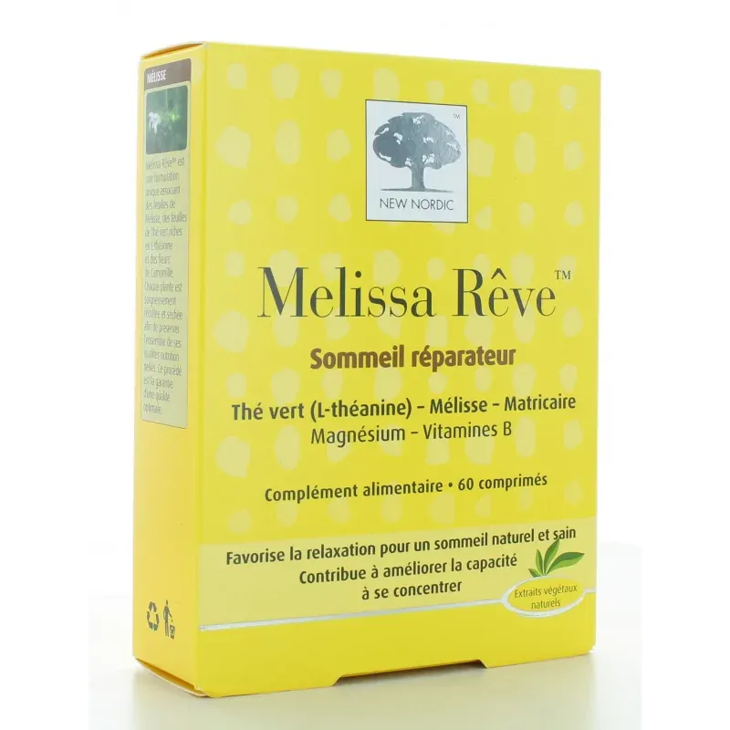 New Nordic Melissa-Rêve 60 comprimés - Univers Pharmacie