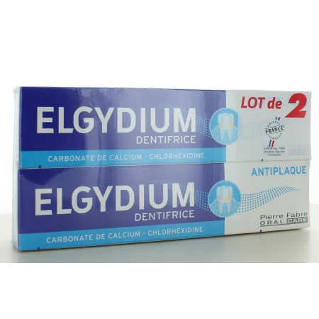 Elgydium Dentifrice Antiplaque 2X75ml - Univers Pharmacie