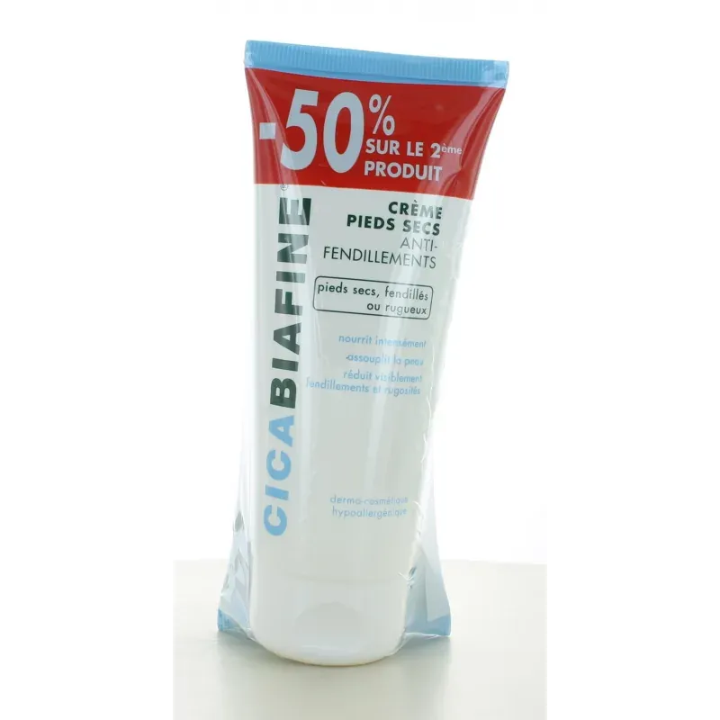Cicabiafine Crème Pieds Secs Anti-fendillements 2X100ml - Univers Pharmacie