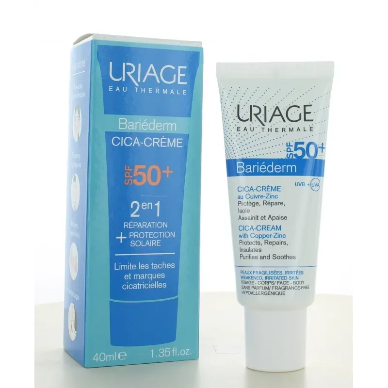 Uriage Bariéderm Cica-Crème Réparatrice SPF50+ 40ml Uriage Bariéderm Cica-Crème Réparatrice SPF50+ 40ml