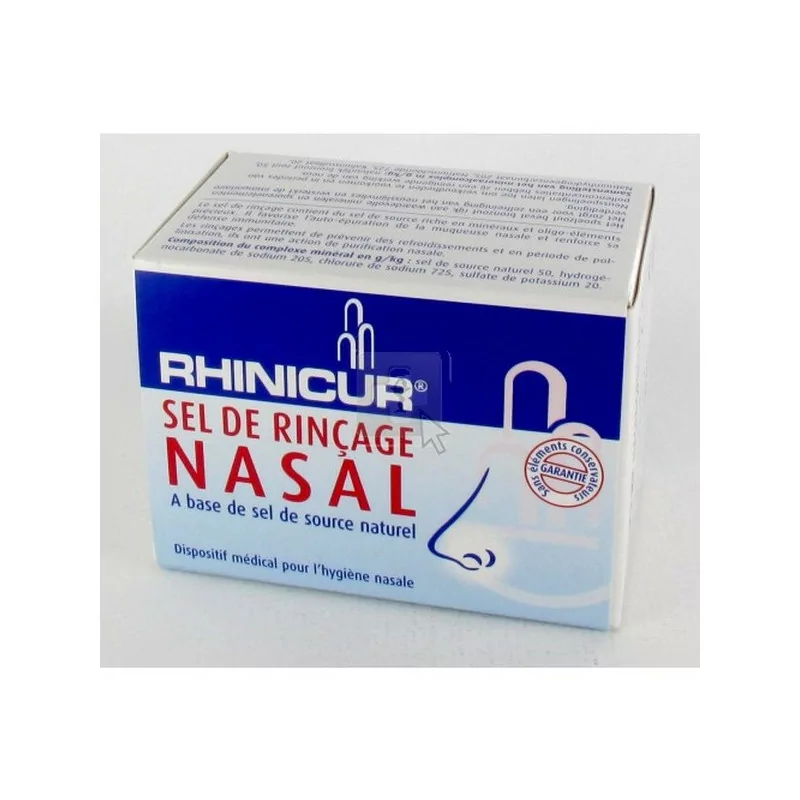 Rhinicur sel de rinçage nasal sachets - Rhume, rhinite, allergie