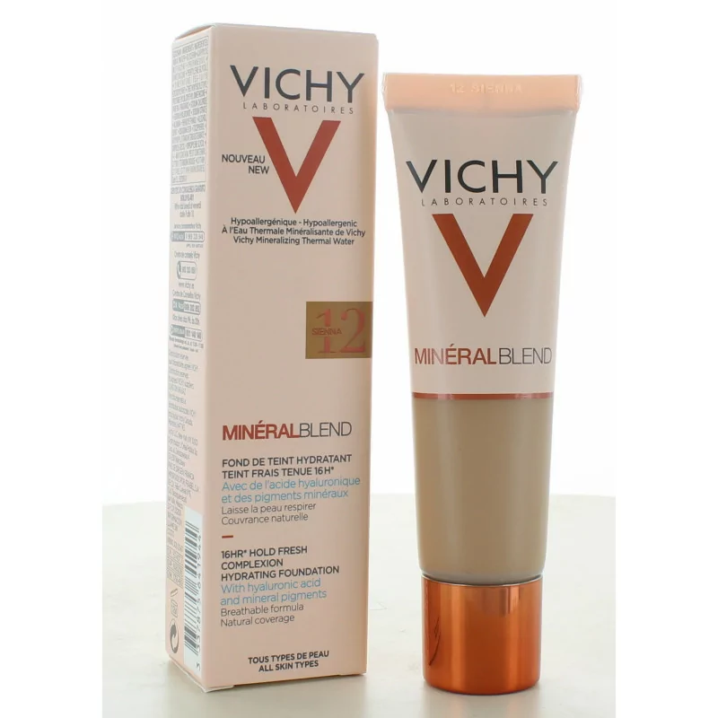 Vichy MinéralBlend Fond de Teint Hydratant 12 Sienna 30ml