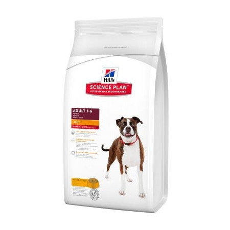Croquettes Hill's Science Plan Canine Adult 1-6 Light Medium 12 kg