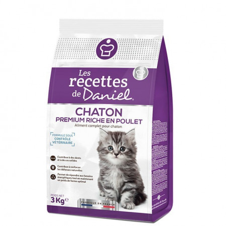 Croquettes Les Recettes de Daniel Premium Chaton Poulet 3kg