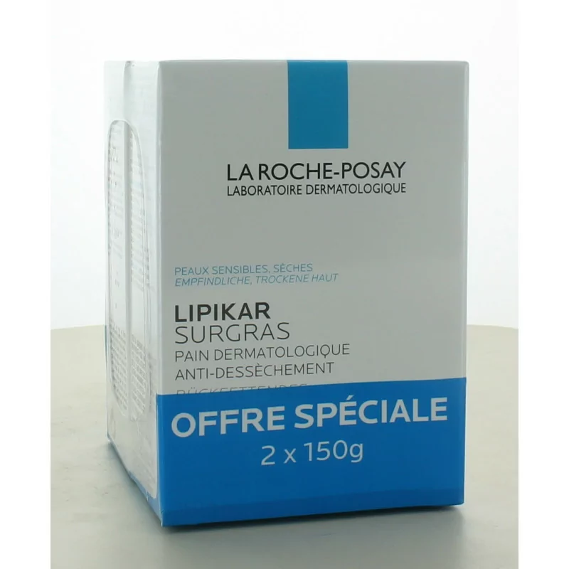 La Roche-Posay Lipikar Pain Dermatologique Surgras 2X150g