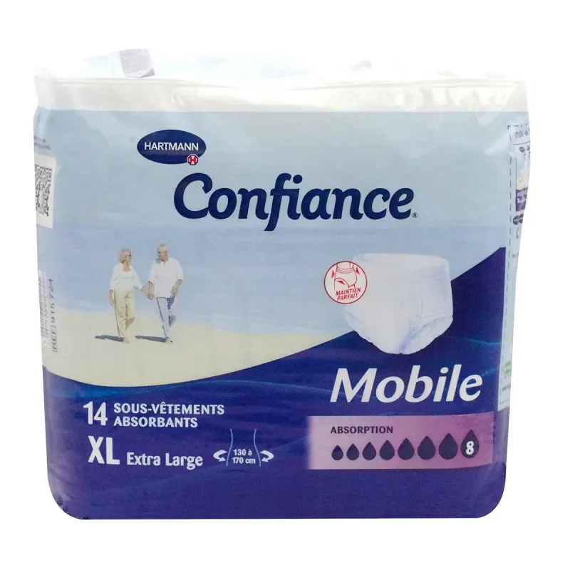 Confiance Mobile 8 gouttes Taille XL 14 sous-vêtements