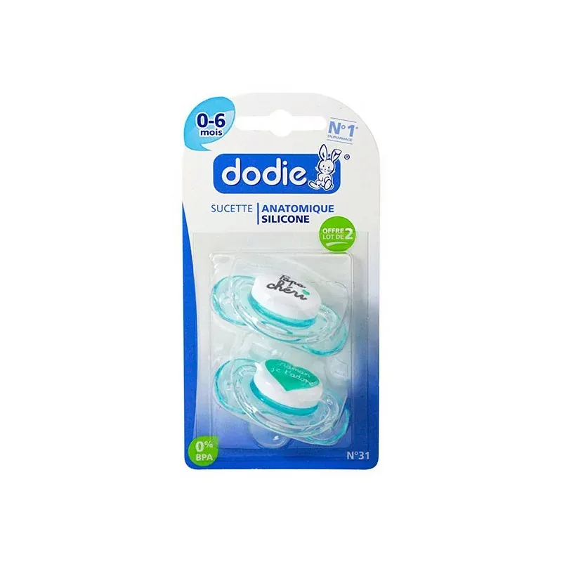 Dodie Sucette Anatomique Silicone 0-6 mois X2