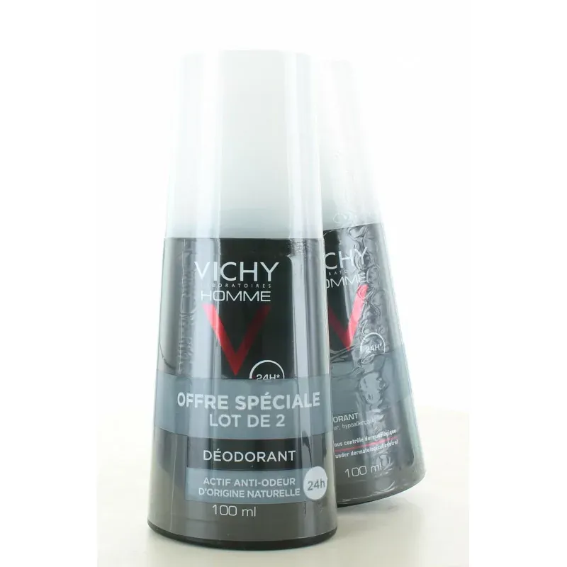 Vichy Homme Déodorant Ultra-frais 24h 2X100ml