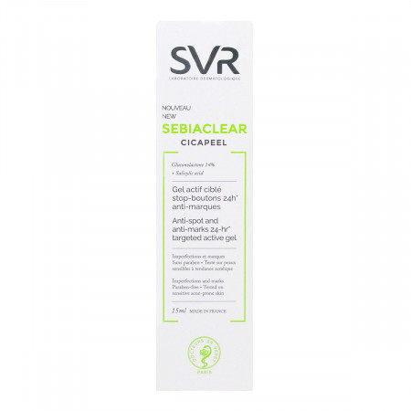 SVR Sebiaclear Cicapeel Gel Actif Stop Boutons 15ml