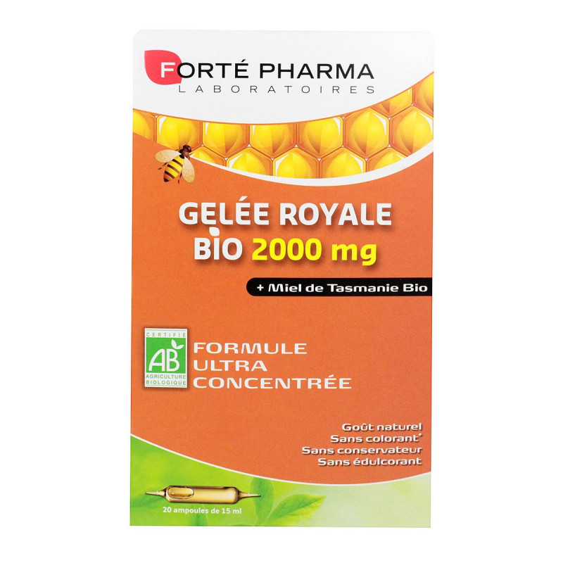Forté Pharma Gelée Royale et Miel Bio 2000mg 20 ampoules