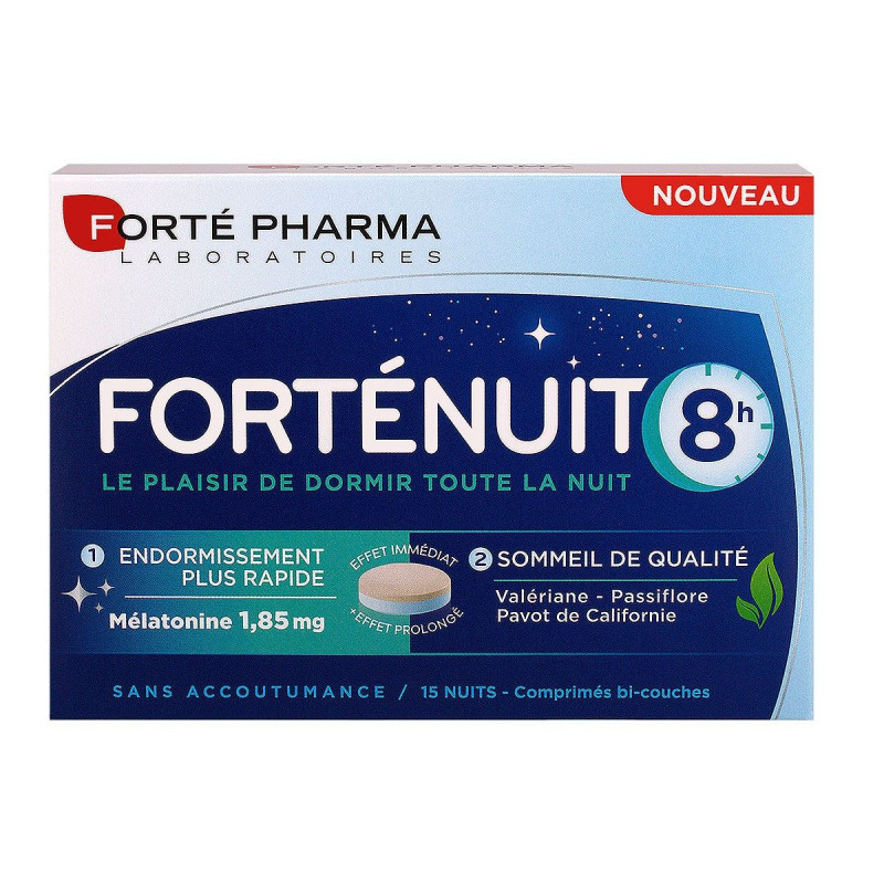 Forté Pharma Forténuit 8H 15 comprimés bi-couches
