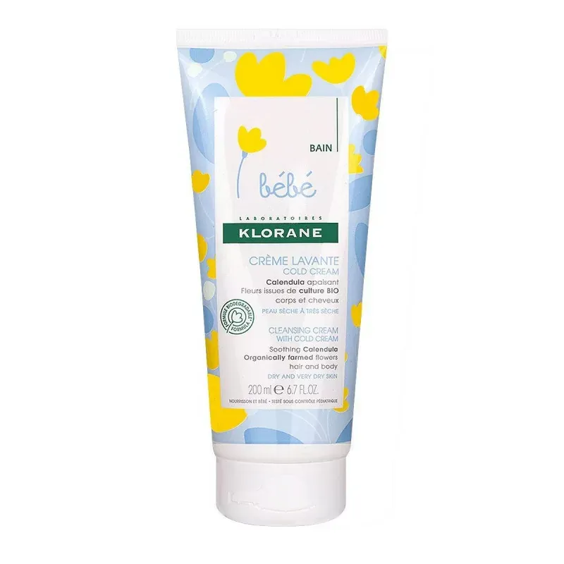 Klorane Bébé Crème Lavante Cold Cream 200ml
