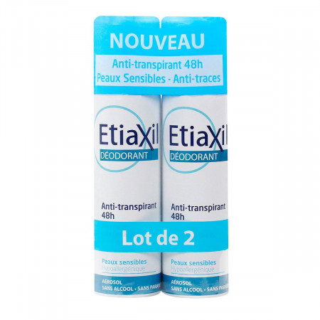 Etiaxil Déodorant Spray Anti-transpirant 48H 2X150ml - Univers Pharmacie