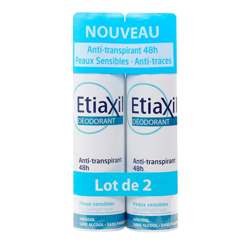 Etiaxil Déodorant Spray Anti-transpirant 48H 2X150ml - Univers Pharmacie