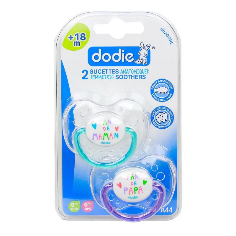 Dodie Sucette Anatomique Silicone +18 mois X2
