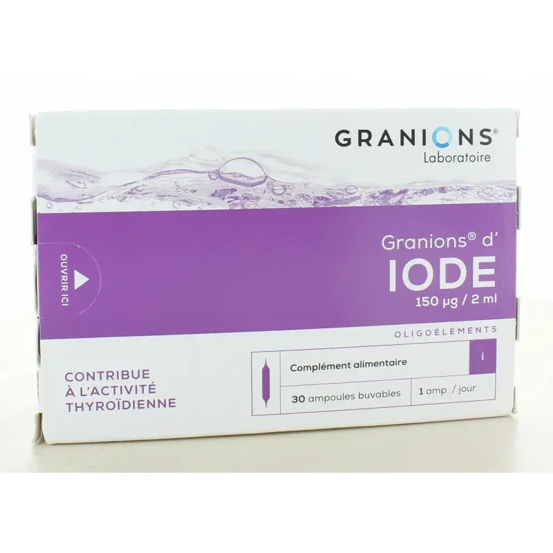 Granions d'Iode 150µg/2ml 30 ampoules Granions d'Iode 150µg/2ml 30 ampoules