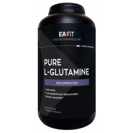 EaFit Pure L-Glutamine Saveur Orange 243g - Univers Pharmacie