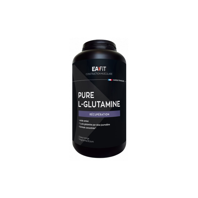 EaFit Pure L-Glutamine Saveur Orange 243g - Univers Pharmacie