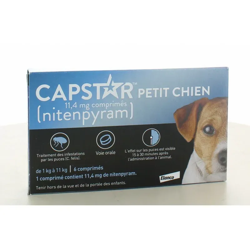 Capstar 11,4mg Petit Chien 6 comprimés