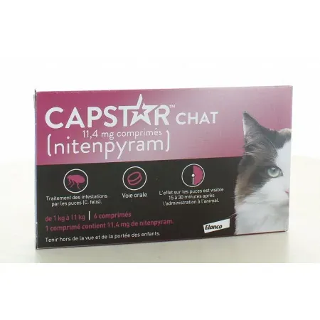 Capstar 11,4mg Chat 6 comprimés