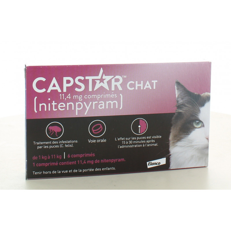 Capstar 11,4mg Chat 6 comprimés Capstar 11,4mg Chat 6 comprimés
