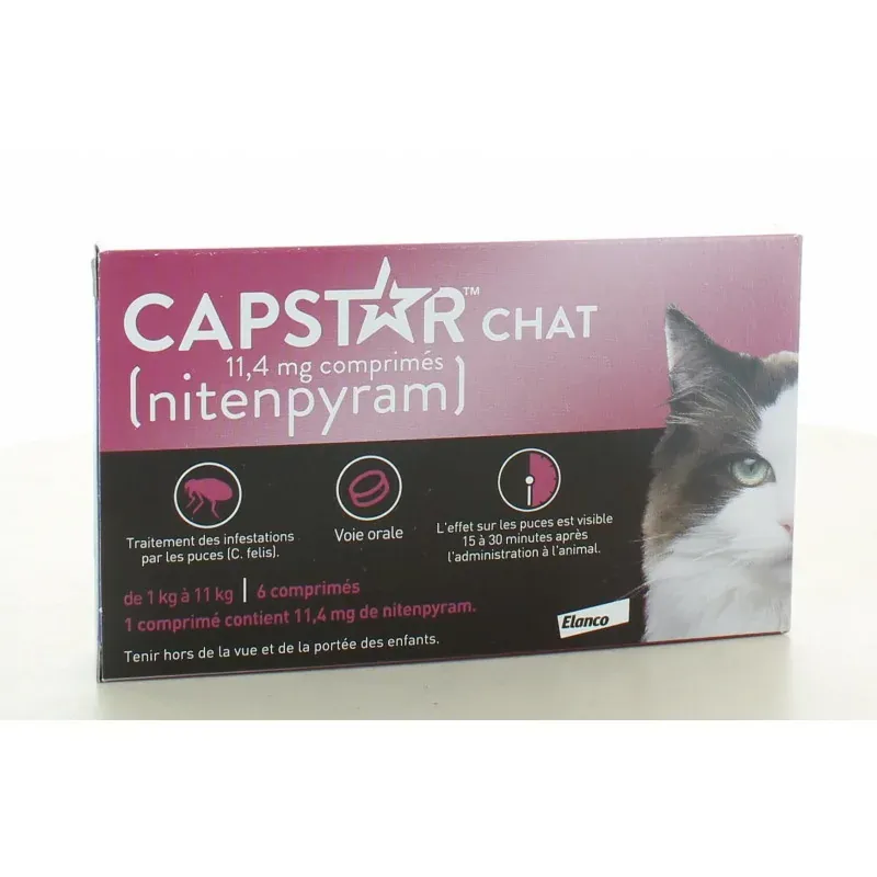 Capstar 11,4mg Chat 6 comprimés