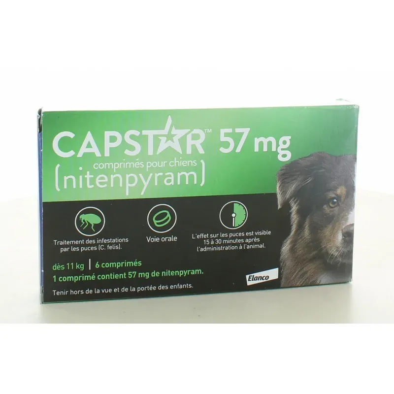Capstar 57mg Chien 6 comprimés