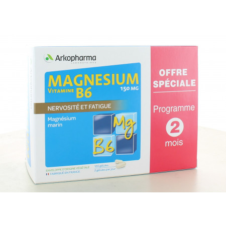 Arkopharma Magnesium Vitamine B6 X120 gélules
