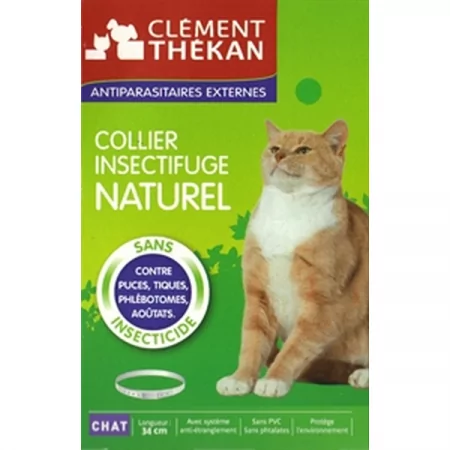 Collier Insectifuge Naturel Chat Clément Thékan