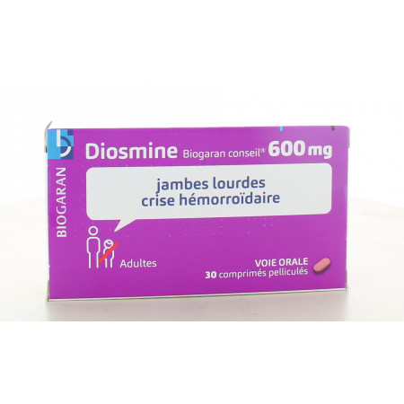 Diosmine 600 mg Biogaran 30 comprimés