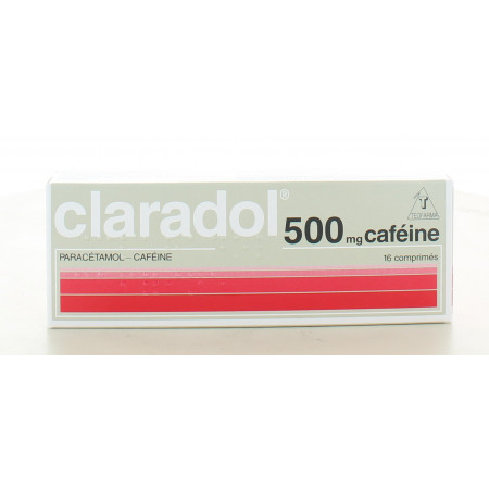 Claradol 500mg Caféine 16 comprimés
