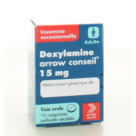 Doxylamine 15 mg Arrow 10 comprimés - Univers Pharmacie
