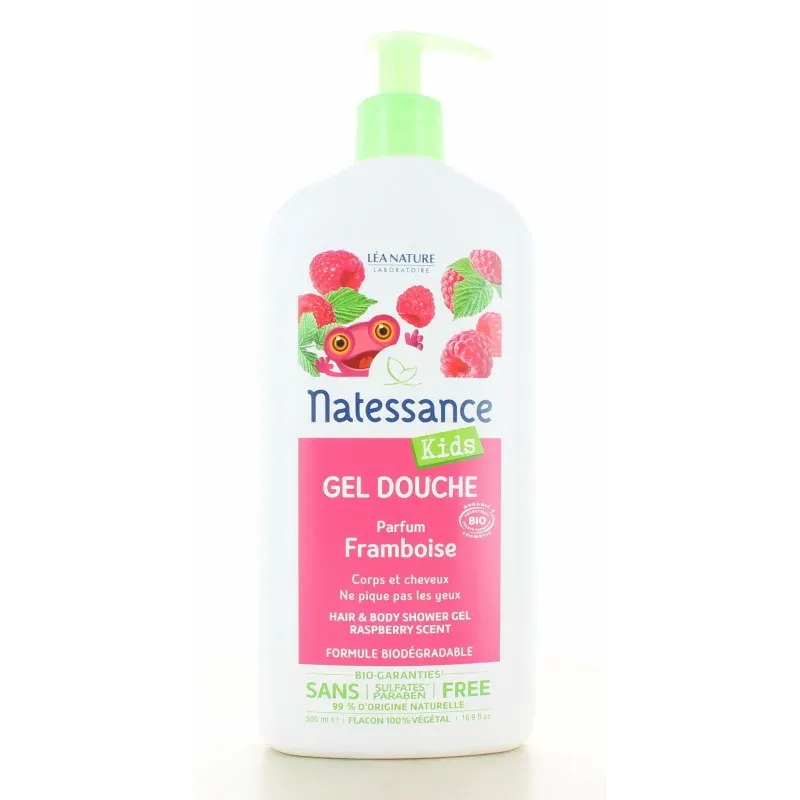 Natessance Kids Gel Douche Framboise 500ml