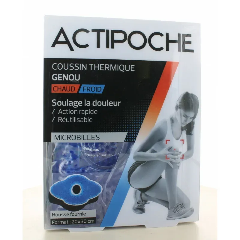 ActiPoche Coussin Thermique Chaud/Froid Genou 20X30cm
