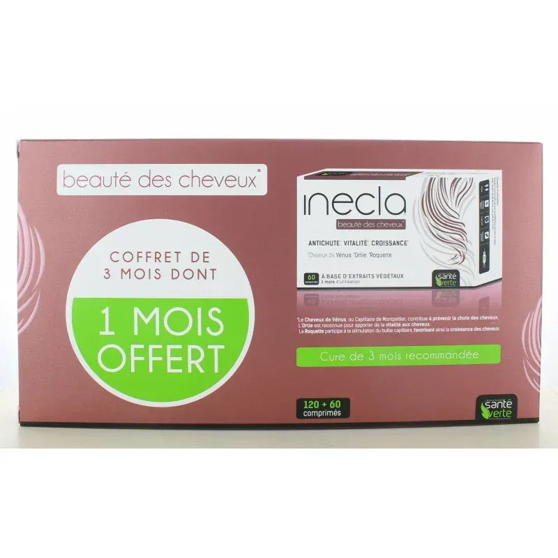 Inecla Beauté des Cheveux Santé Verte 120 comprimés + 60 offerts