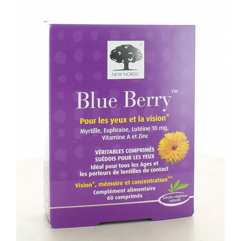 New Nordic Blue Berry 60 comprimés - Univers Pharmacie